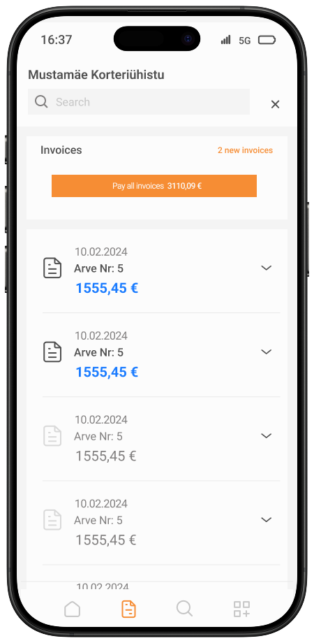 invoices mobile